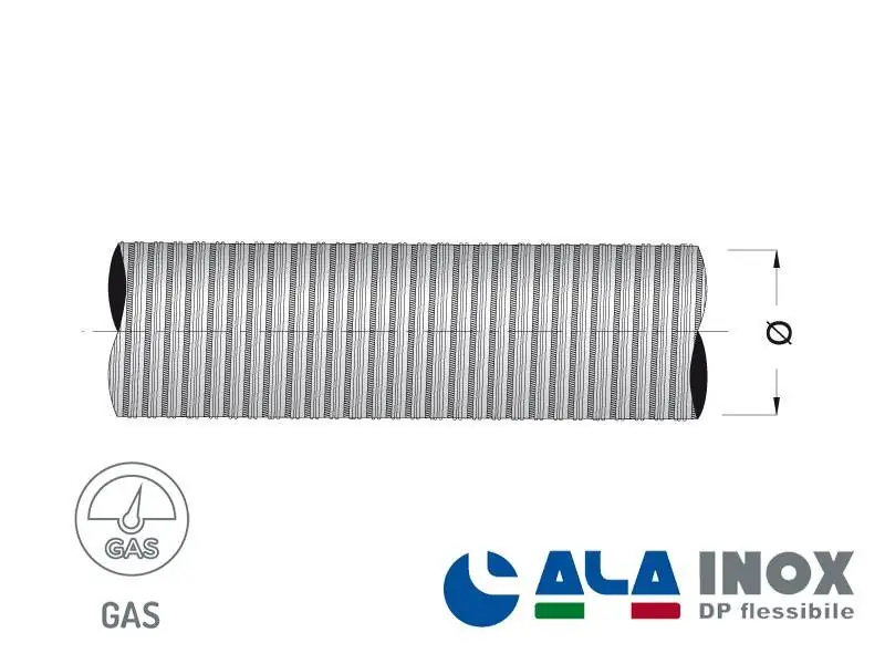 TUBO FLESSIBILE INOX DOPPIA PARETE, lunghezza 3 metri Saldi