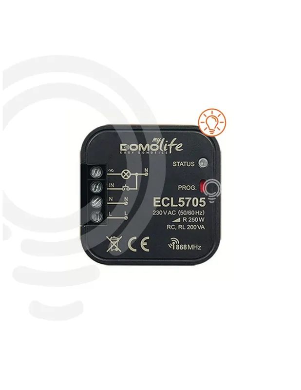 Compra Adesso Dimmer domotico da incasso con 1 circuito da incasso e 1 ingresso cablato 230V per lampade ad incandescenza, alogene, a led dimm