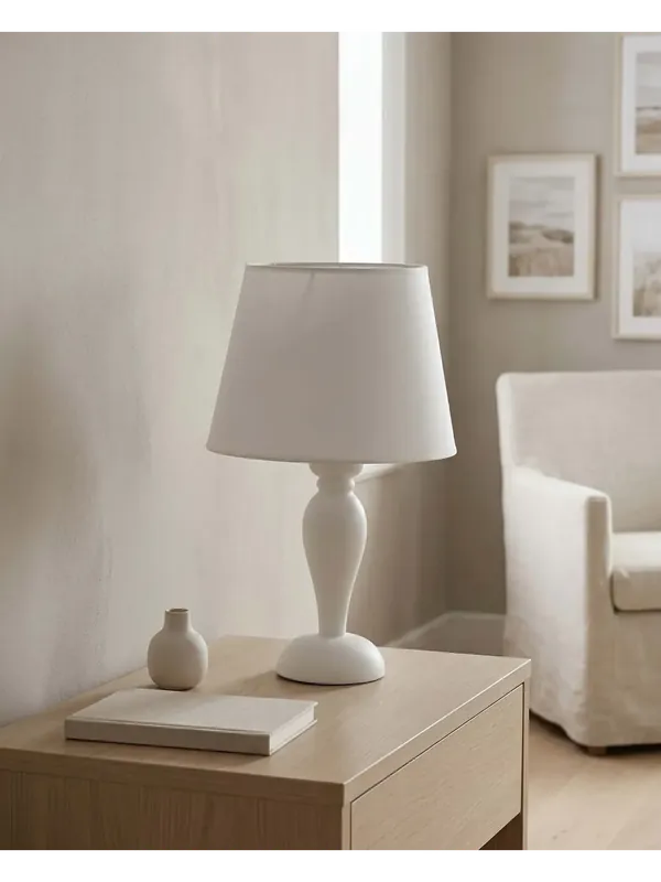Quantità Limitata Lumetto contemporaneo in legno bianco a 1 luce esse 809/bp