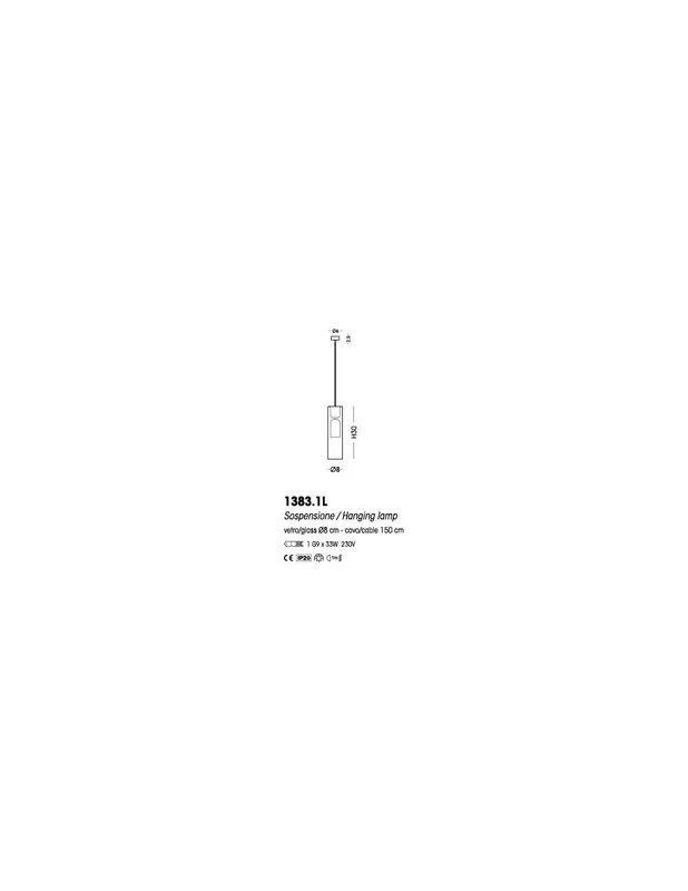 Popolare Cangini & Tucci Tao 1383.1L lampada moderna