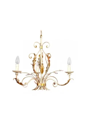 Lampadario classico in ferro battuto e cristallo 3 luci esse 840/3 Promozione Esclusiva