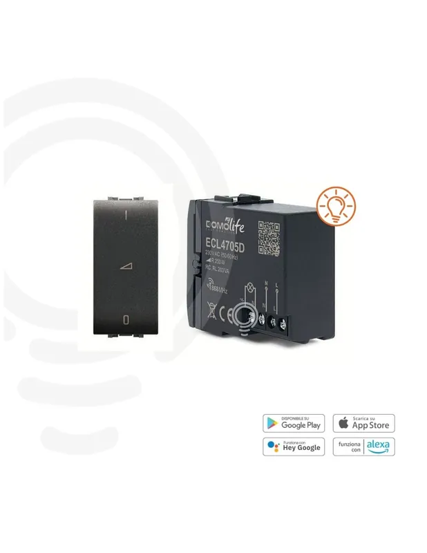 Dimmer domotico modulare con 1 circuito comandato 230V per lampade ad incandescenza, alogene a led dimmerabili e CFL dimmerabili Bestseller