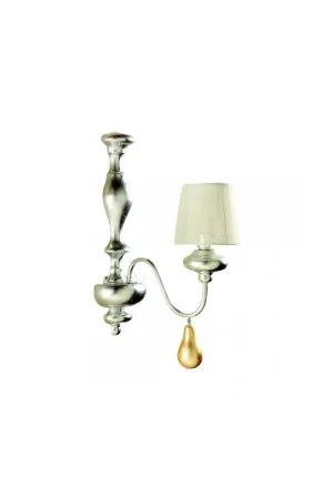 Applique classico in legno foglia argento-oro a 1 luce esse 460/1a Solo Oggi