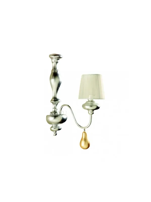 Applique classico in legno foglia argento-oro a 1 luce esse 460/1a Solo Oggi