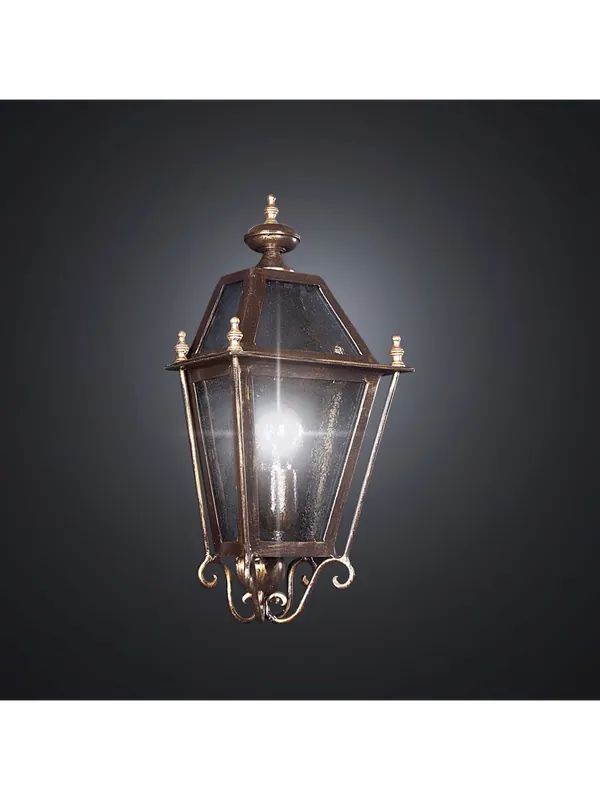 Applique classico a lanterna in ferro battuto a 1 luce BGA 2101-atp Super Prezzo