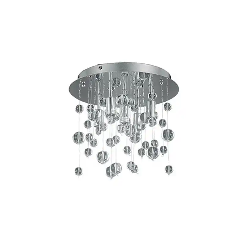 Compra Oggi Stesso ideal lux neve pl5 lampada a plafone soffitto plafoniera a 5 luci cromo moderna IDEAL LUX 094687