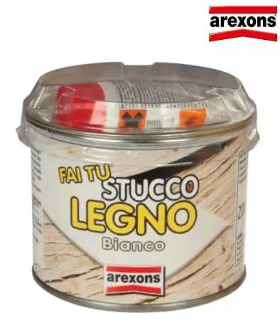 Stucco legno ristrutturante con catalizzatore FAI TU Arexons 200g BIANCO Consegna Rapida