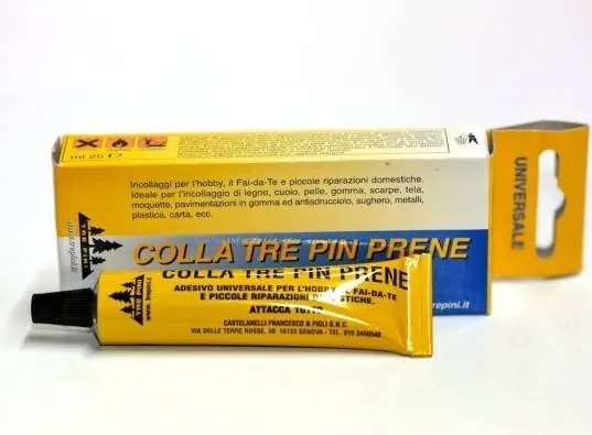 Soddisfatti O Rimborsati Colla adesivo universale Tre Pin Prene 25ml per cuoio, gomma, legno, scarpe, tela, moquette, sughero, metalli, plastica