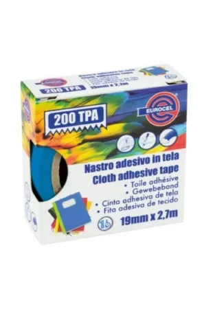 NASTRO ADESIVO IN TELA PLASTIFICATO TPA 19mm x 2,7mt BLU Promozione Esclusiva