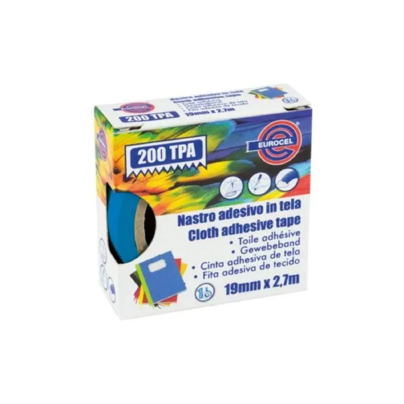 NASTRO ADESIVO IN TELA PLASTIFICATO TPA 19mm x 2,7mt BLU Promozione Esclusiva