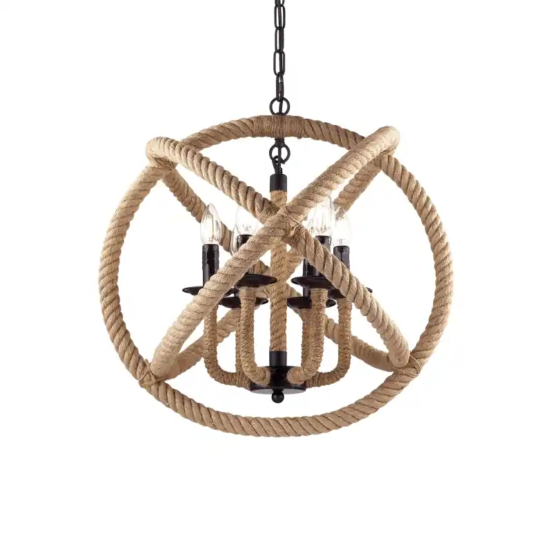 ideal lux corda sp6 lampadario sospensione Ideal Lux 130910 Vendita Finale