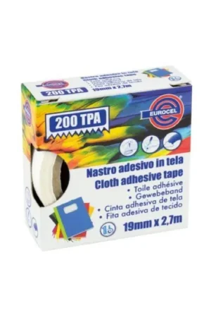 Spedito Oggi NASTRO ADESIVO IN TELA PLASTIFICATO TPA 19mm x 2,7mt BIANCO