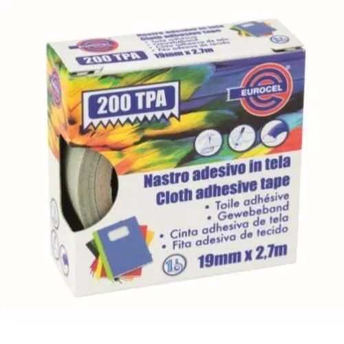 NASTRO ADESIVO IN TELA PLASTIFICATO TPA 19mm x 2,7mt GRIGIO Miglior Prezzo