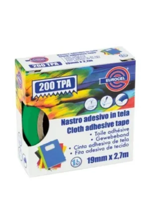 Nuovo Arrivo NASTRO ADESIVO IN TELA PLASTIFICATO TPA 19mm x 2,7mt VERDE