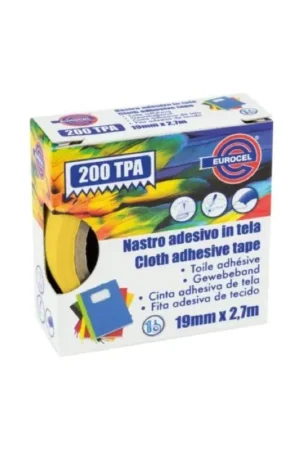 Direttamente Dal Produttore NASTRO ADESIVO IN TELA PLASTIFICATO TPA 19mm x 2,7mt GIALLO