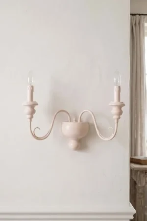 Compra Adesso Applique classico in legno beige a 2 luci esse 496/2a