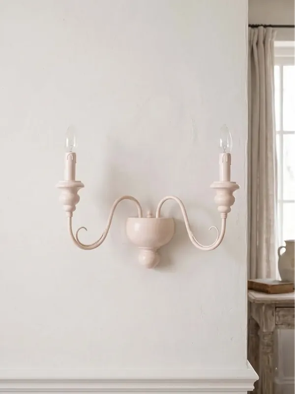 Compra Adesso Applique classico in legno beige a 2 luci esse 496/2a