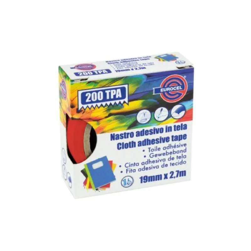 Compra Oggi Stesso NASTRO ADESIVO IN TELA PLASTIFICATO TPA 19mm x 2,7mt ROSSO