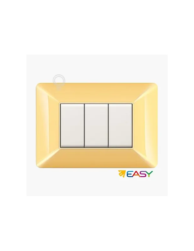 Scelto Dai Clienti Placca coprinterurttore 6 moduli colore giallo pastello compatibile Matix