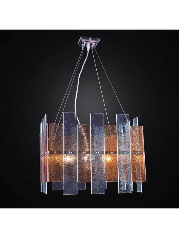 Lampadario moderno vetrofusione murano multicolor 4 luci BGA 2115-s44 Occasione