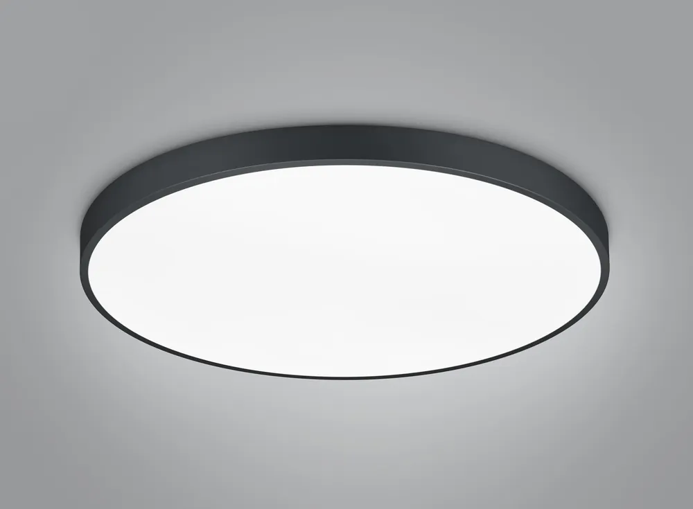 WACO PLAFONIERA LED DIMMERABILE METALLO NERO CON INTERRUTTORE PER VARIAZIONE TEMPERATURA DI COLORE LED D. 75CM Popolare