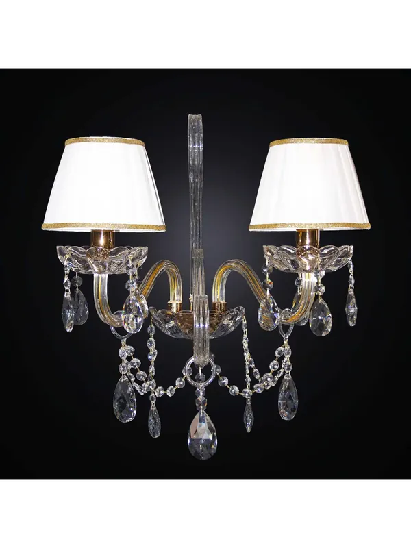 Applique classico in cristallo trasparente 2 luci BGA 2120-a2 design swarovsky Novità