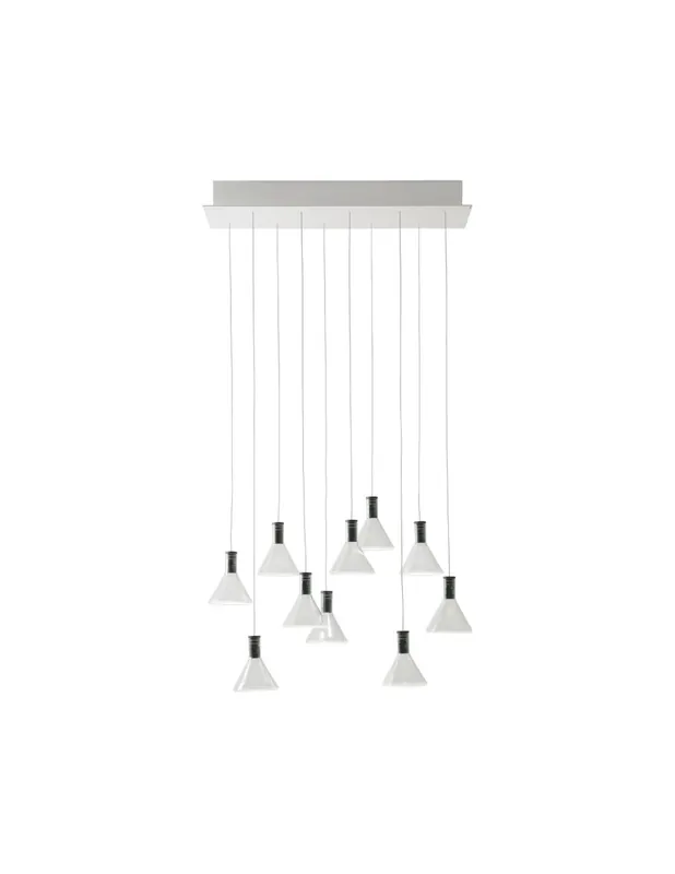 Fabbian Multispot Polair F32 A48 lampadario moderno 10 luci Offerta Del Giorno