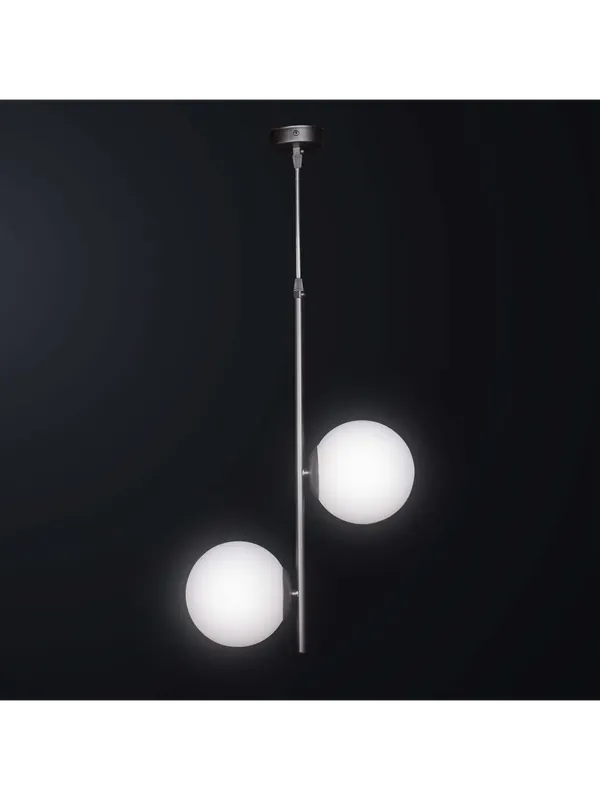 Lampadario moderno nero con sfere soggiorno camera 2 luci BGA 3237/2 Spedito Oggi