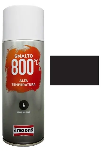 Economico Smalto spray 400ml Alta Temperatura 800° Nero
