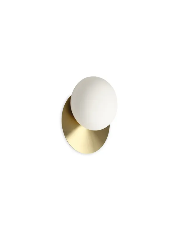 Compra Oggi Stesso Applique moderno contemporaneo oro con sfera bianca a 1 luce DL1815