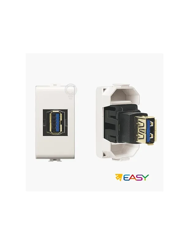Popolare Presa alimentazione USB con aggancio Keystone Matix