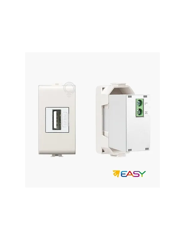 Presa alimentatore USB da incasso aggancio Kystone 1 modulo Matix Prezzo Scontato