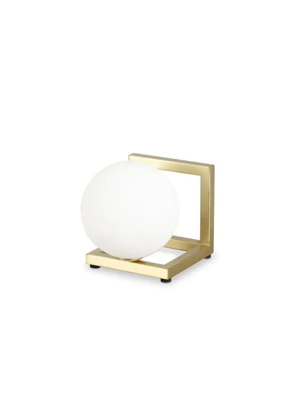 Compra Online Lumetto moderna minimal oro con sfera bianca a 1 luce DL1807