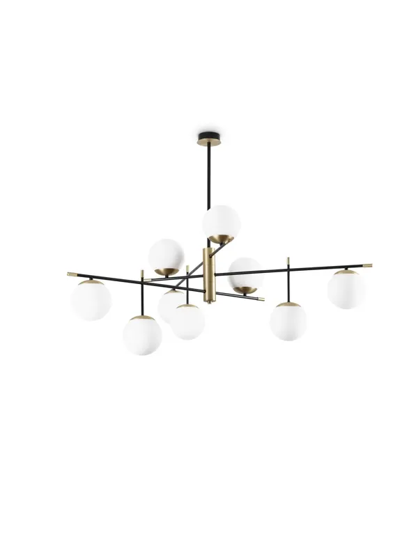 Lampadario contemporaneo moderno a 9 luci sfere bianche DL1804 Compra Oggi Stesso