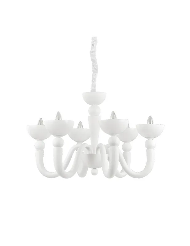 Esclusivo Ideal Lux Bon Bon SP6 lampadario classico per salone E14 40W
