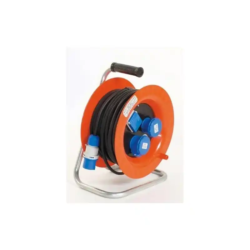 Compra Adesso rosi avvolgicavo industriale 30m cavo h07rnf 2 prese industriale16a 2p+e 200-250v ip44 + 1 presa schuko bivalente 230v rosi 4021