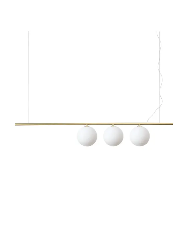 Novità Lampadario moderno design minimal oro con sfere 3 luci DL1784
