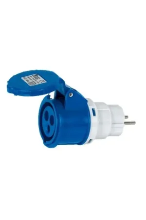 A Buon Prezzo rosi adattatore spina schuko 2poli + presa industriale 2p+t 16a 6h tensione 200 250v 1868