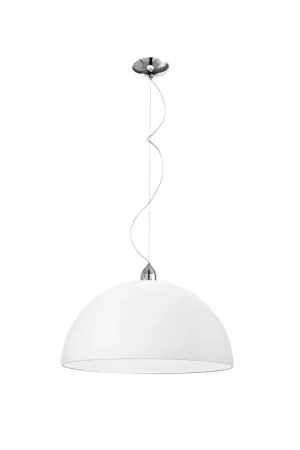 Vendita Finale Rossini Isako 10801-50 lampadario semisferico moderno in vetro bianco satinato