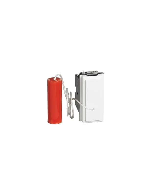 Novità Pulsante a tirante 10 a 250 va.c. 1 p (no) e 1 p (nc) - 1 modulo, bianco