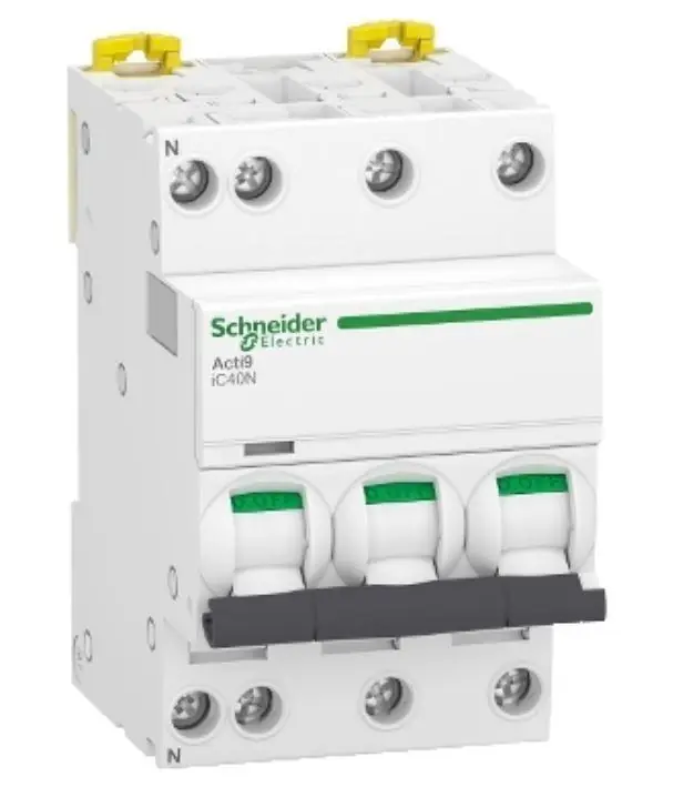 Interruttore magnetotermico Schneider Electric Acti9 iC40N 3P+N 25A 6000A curva C -A9P54725 Nuovo Arrivo