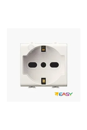 Presa elettrica schuko unel e bipasso bianca 2 poli 16a compatibile matix Promozione Esclusiva