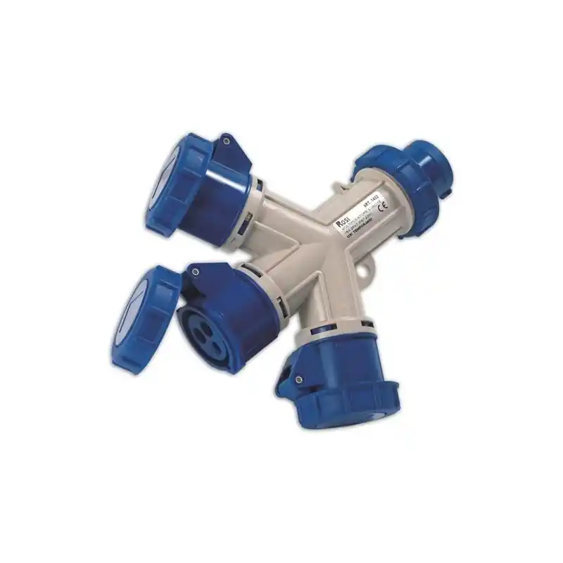 rosi adattatore moltiplicatore da cantiere tripla 1 sp + 3prese da 16a 2p+t 6h ip67 220v 3 vie 1452 Compra Adesso