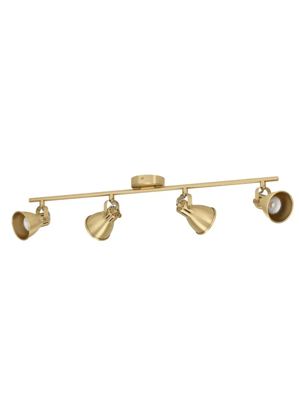 Professionale Plafoniera moderna con faretti design oro orientabile a 4 luci GL1675