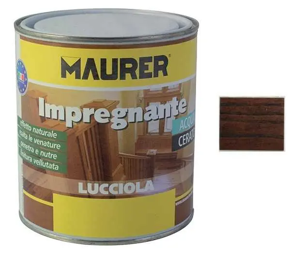 Quantità Limitata Impregnante per legno all‘acqua effetto cerato MAURER 750ml Castagno