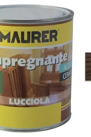 Subito Disponibile Impregnante per legno all‘acqua effetto cerato MAURER 750ml Noce scuro