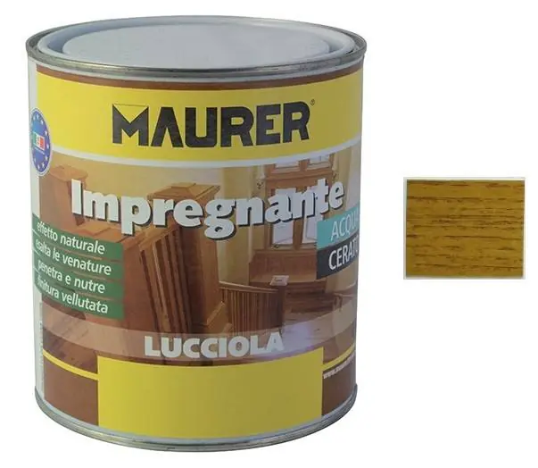 Impregnante per legno all‘acqua effetto cerato MAURER 750ml Teak Non Perdere
