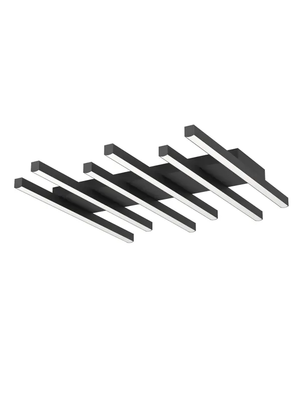 Must-Have Plafoniera a led moderna con telecomando app remoto design nero GL1664