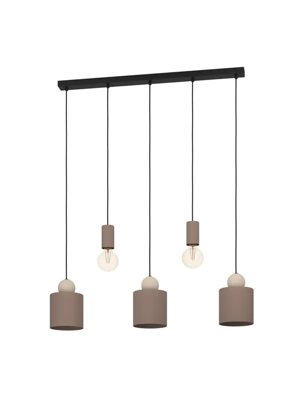 Non Perdere Lampadario a sospensione moderno design tortora a 5 luci GL1661