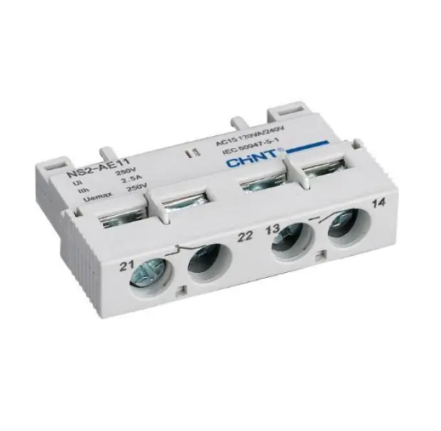 Esclusivo Contatto ausiliare frontale Chint NS2-AE11 per salvamotore 6A - 495968